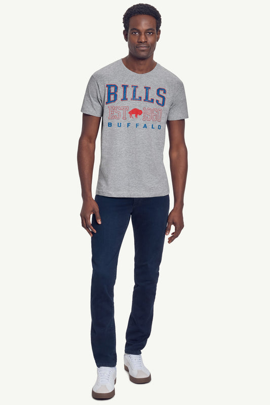 MENS BUFFALO BILLS RETRO T SHIRT Heather Grey